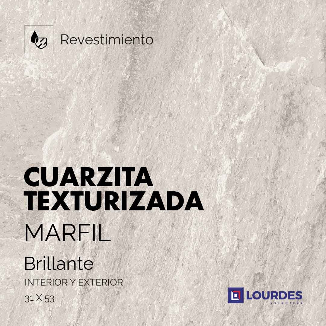Cuarzita Texturizada Marfil_53x31