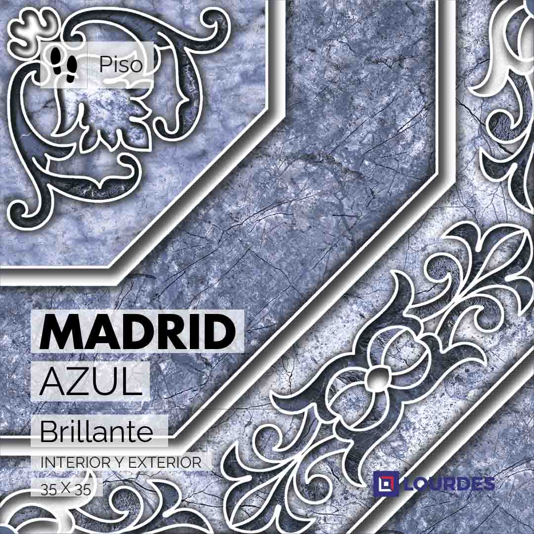 Madrid Brillante Azul _35x35
