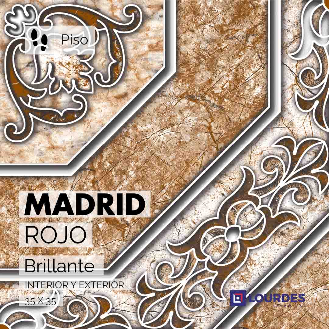 Madrid Brillante Rojo_35x35