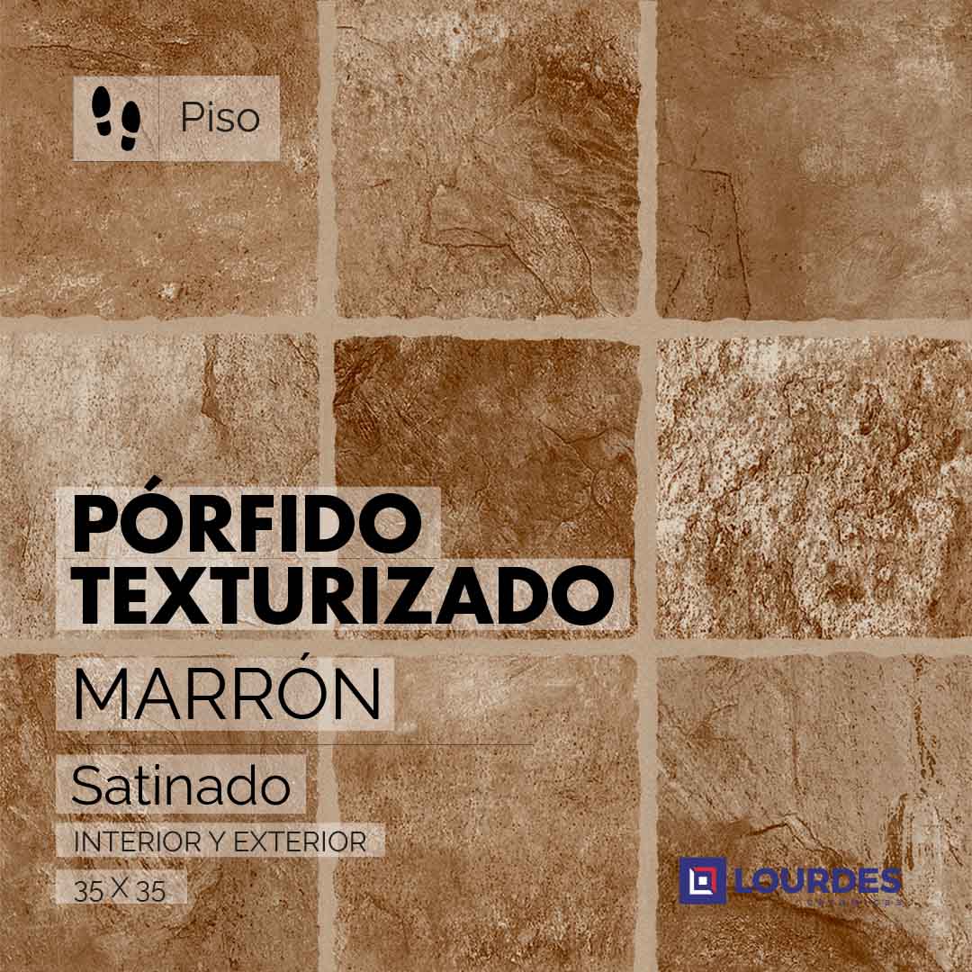Porfido Texturizado Marrón_35x35