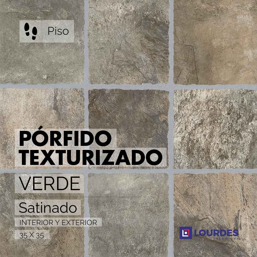 Porfido Texturizado Verde_35x35