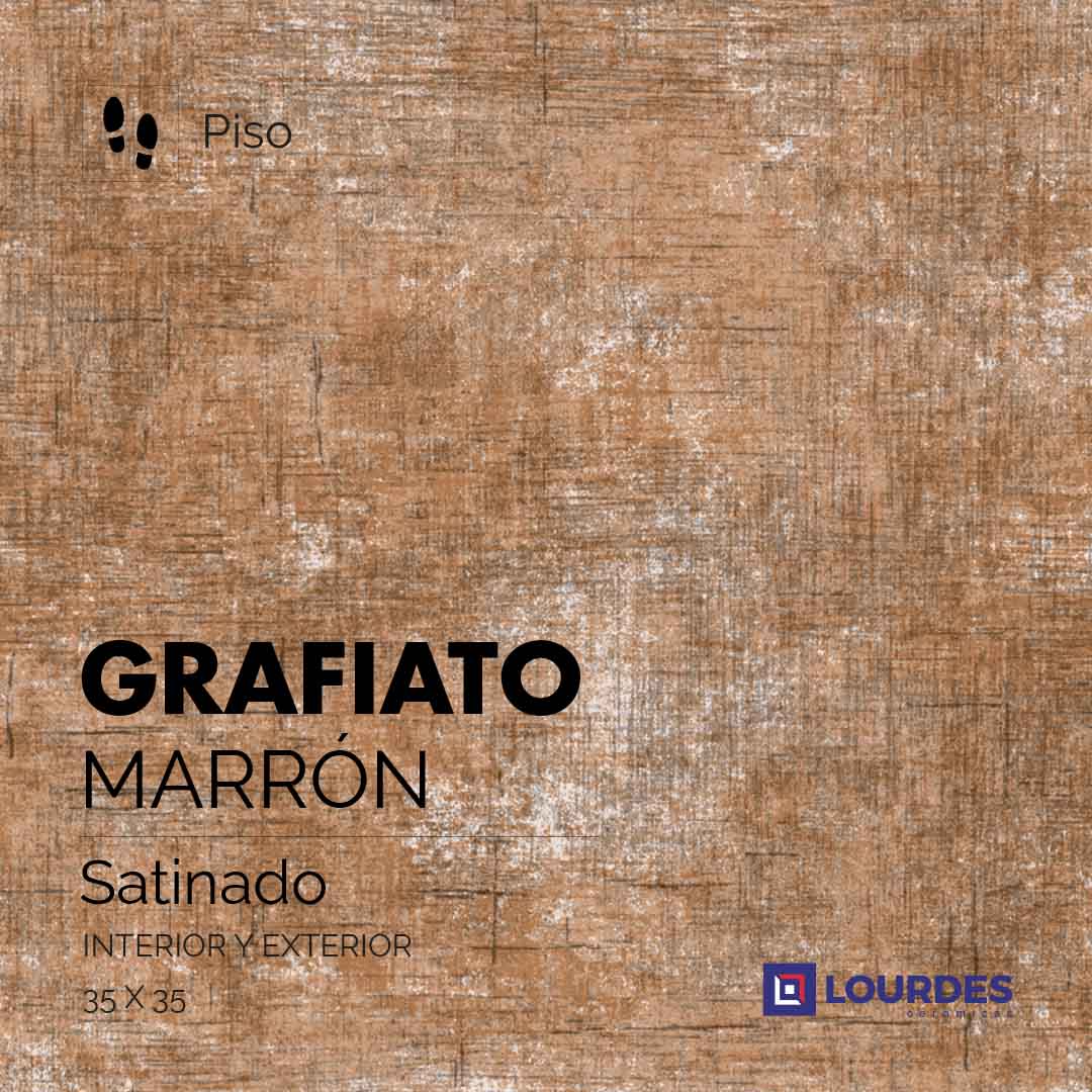 Grafiato Satinado Marrón_35x35