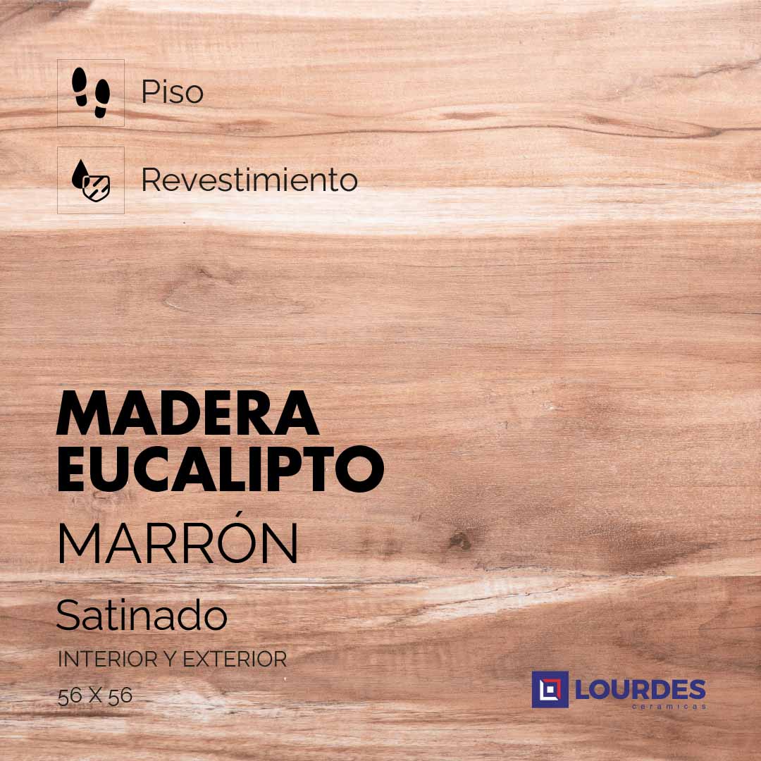 Madera Eucalipto Satinado Marrón_56x56