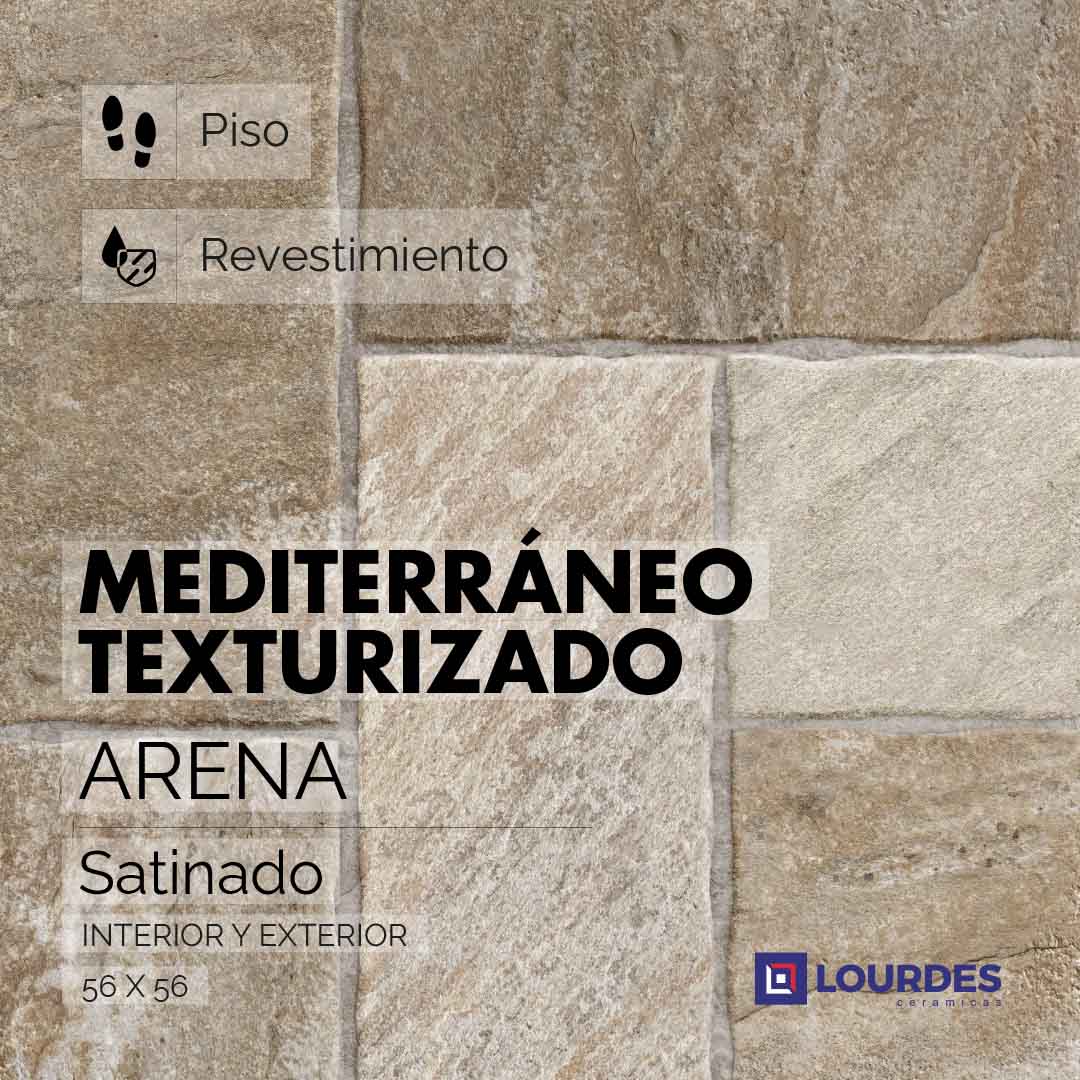 Mediterraneo Texturizado Arena_56x56