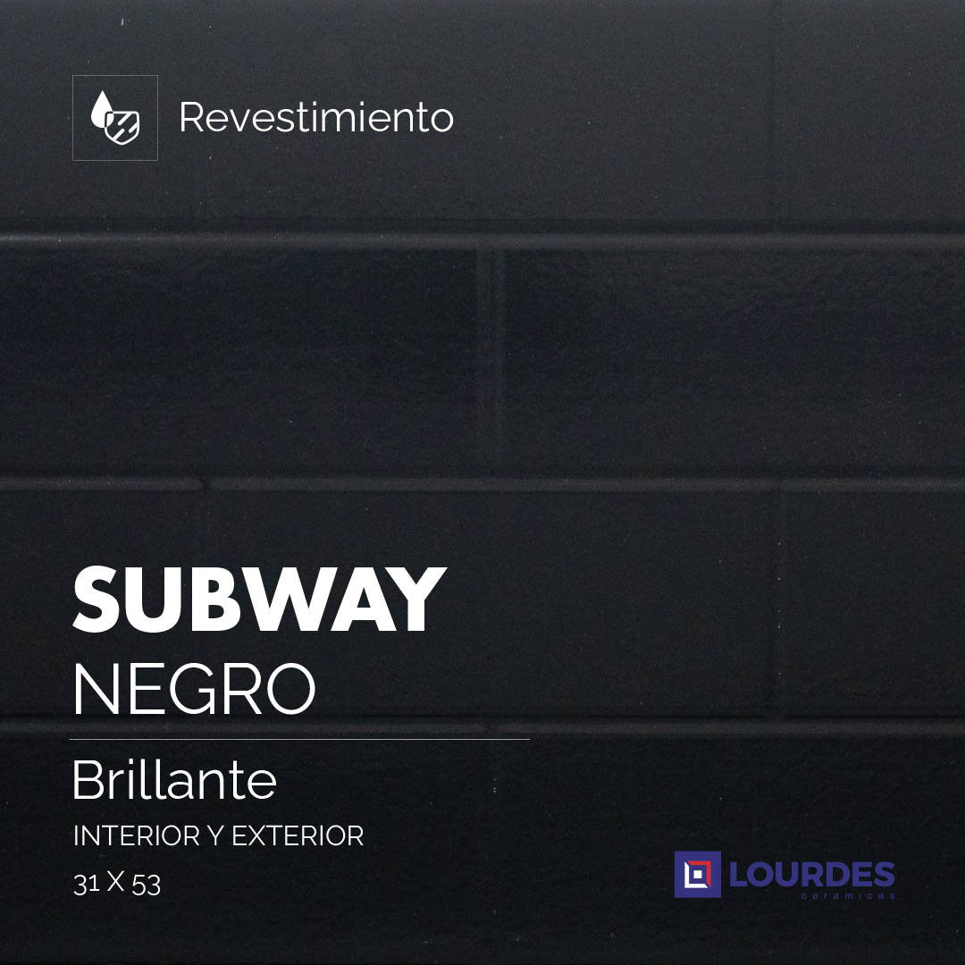 Subway Brillante Negro_53x31